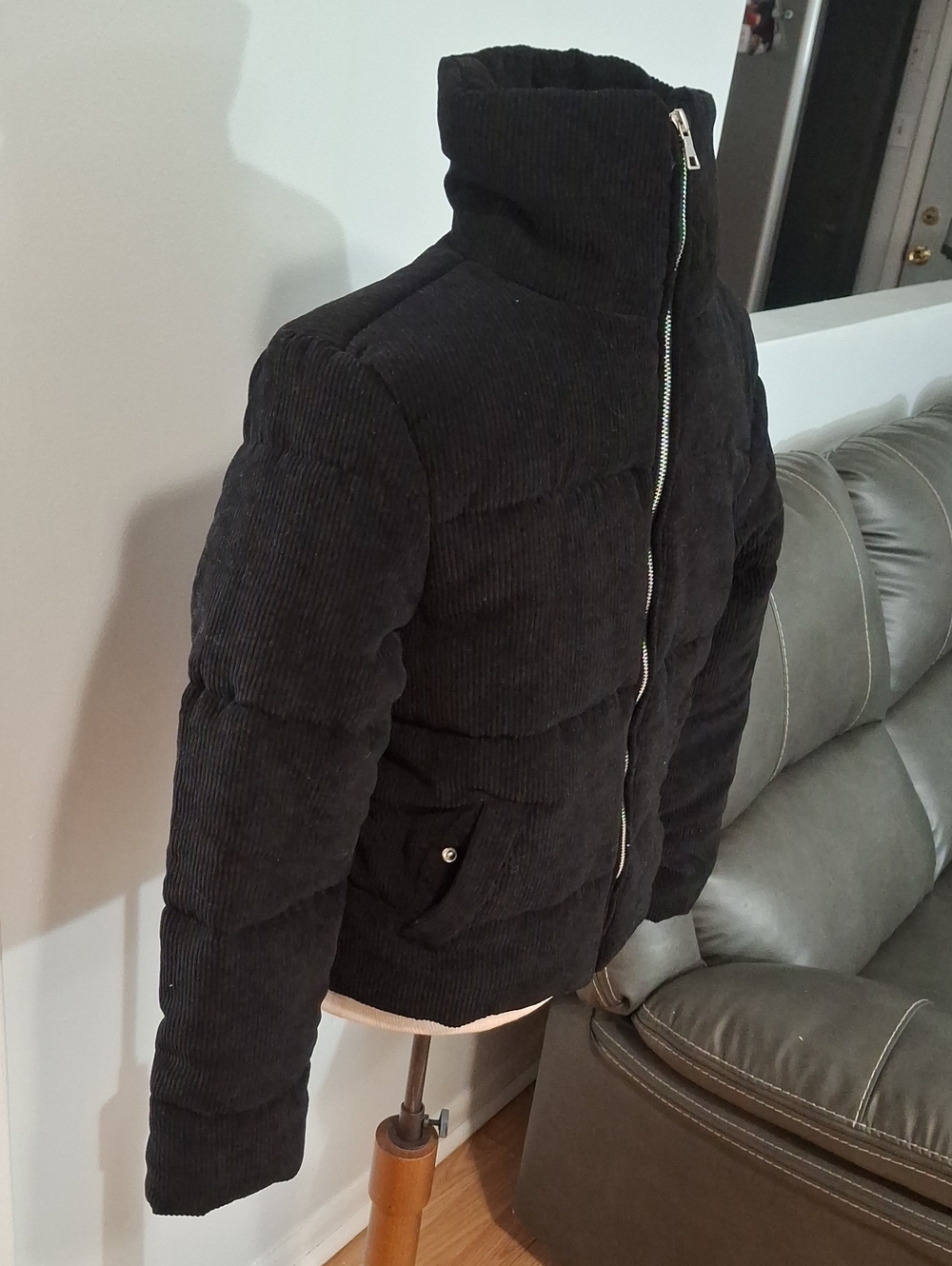 Fashion Nova /Black Puffer Jacket - W Sz Medium - Picture 3 of 7